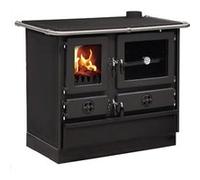 Cuisinière à bois Interstoves à bois Magnum Thermo MBS en fonte | bouilleur sortie côté droit - Noir G
