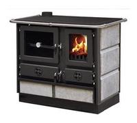 INTERSTOVES - Cuisinière à bois Magnum Thermo MBS en fonte | bouilleur sortie côté gauche - Pierre Ollaire
