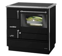 Cuisinière à bois Justus Linz 7 kW Schwarz Chrom, Droite