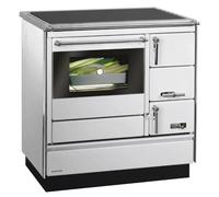 Cuisinière à bois Justus Linz 7 kW Weiß Chrom, Gauche