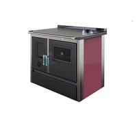 Cuisinière à bois K-Line Exclusive INOX - 11,91 kW, four intégré - Bordeaux