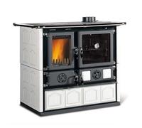 Cuisinière à bois La Nordica Rosa.16 Maiolica 8,8 kW Verkleidung Majolika Weiss Infinity