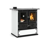 Cuisinière à bois - 7,9 kW - Blanc - Rosetta SX 5.0 Steel LA NORDICA EXTRAFLAME