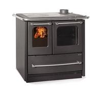 Cuisinière à bois La Nordica Sovrana Easy.16 7,5 kW revêtement en acier, noir anthracite