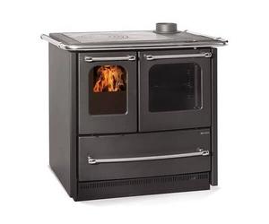 Cuisinière à bois La Nordica Sovrana Easy.16 7,5 kW revêtement en acier, noir anthracite
