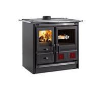 Cuisinière à bois - Rosa L16 Steel - acier émaillé - four 55 L - postcombustion & double vitrage