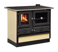 Cuisinière à bois MAGNUM MBS en fonte | Sortie côté droit - Beige