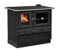 Cuisinière à bois MAGNUM MBS en fonte | Sortie côté droit - Noir