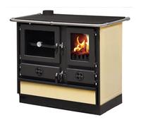 Cuisinière à bois MAGNUM MBS en fonte | Sortie côté gauche - Beige