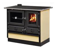 Cuisinière à bois MAGNUM MBS en fonte | Sortie côté gauche - Beige