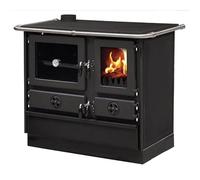Cuisinière à bois MAGNUM MBS en fonte | Sortie côté gauche - Noir