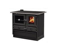 Cuisinière à bois MAGNUM MBS en fonte | Sortie côté gauche - Noir