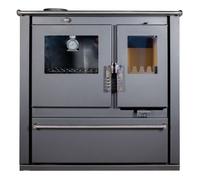 Cuisinière à Bois Verso CS Plus - 7,7 kW | Plaque Supérieure en Métal, Design Fonctionnel et Sortie des Fumées à Gauche