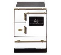 Cuisinière à bois Wamsler K 118 CL 6 kW Couvercle rectangulaire, à gauche, bleu, Laiton