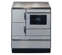 Cuisinière à bois Wamsler K 128 CL 7 kW Couvercle rectangulaire, à droite, graphite, chrome