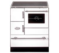 Cuisinière à bois Wamsler K 128 CL 7 kW Couvercle rectangulaire, à gauche, Blanc, chrome