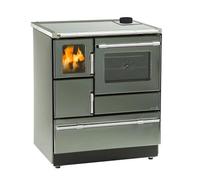 Cuisinière à bois Wamsler K 128 F 7 kW plaque d'acier, à gauche, anthracite métallisé