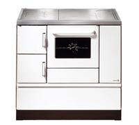 Cuisinière à bois Wamsler K 138 | 7 kW plaque d'acier, à gauche, Blanc