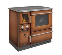 Cuisinière à bois Wamsler K 148 F 23 kW Hydro à gauche, châtaigne