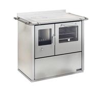 Cuisinière à bois Wamsler M 90 | 6 kW à droite, acier inoxydable