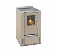 Cuisinière à bois Wamsler W3-50 | 6 kW assiette en céramique, 920 mm, Galets, porte du four émaillée de la même couleur que l'appareil, FASHION