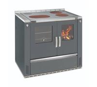 Cuisinière à bois Wamsler W3-90 | 8 kW acier, à droite, 900 mm, Anthracite métallique, porte du four émaillée dans la couleur de l'appareil, FASHION