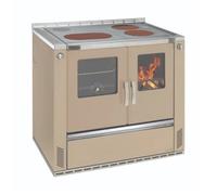Cuisinière à bois Wamsler W3-90 | 8 kW céramique connexion supérieure, à droite, 920 mm, Galets, porte du four émaillée de la même couleur que l'appareil, ELEGANCE