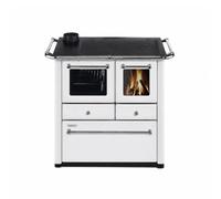 Cuisinière à bois Westminster Cuisinière rustique K 85 F II 6 kW Rechts hinten und oben, Blanc