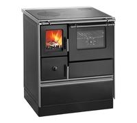 Cuisinière à bois Westminster poêle à combustible solide K 176 F/A 70 | 7,6 kW Gauche côté, arrière et haut, Noir