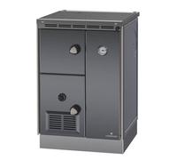 Cuisinière à eau Lohberger ZEH 55 anthracite-métallique - raccordement arrière/latéral droit