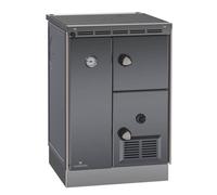 Cuisinière à eau Lohberger ZEH 55 anthracite-métallique - raccordement arrière/latéral gauche
