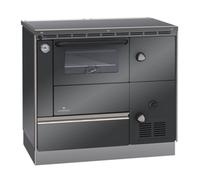 Cuisinière à eau Lohberger ZEH 90 anthracite-métallique - raccordement gauche arrière/latéral