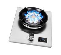 Cuisinière À Gaz 1 Brûleur 32 Cm, 5,2 KW, 9 Chambres À Flamme Élevée, Support De Casserole En Fonte, Kit GPL/gaz Naturel, Avec Protection Contre L'extinction (Size : NG)