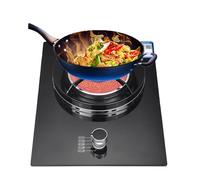 Cuisinière À Gaz 1 Brûleur, 4,2 KW Gaziniere Gaz, Avec Support À Casseroles En Fonte Et Verre Trempé, Protection Anti-flamme, Pose Libre, Pour La Cuisine(NG)