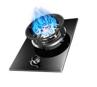 Cuisinière À Gaz, 1 Brûleur, 4,5 KW, 9 Chambres De Combustion, Brûleur Wok, Dessus De Cuisson En Verre Trempé Noir, Avec Protection Anti-extinction, For Cuisine À Domicile(NG)