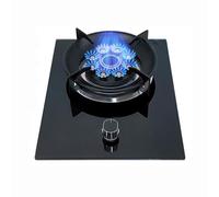 Cuisinière À Gaz 1 Brûleur, 5,2 KW, 9 Cavités, Grille De Cuisson En Fonte Et Verre Trempé, Avec Protection Anti-extinction, Kit De Source De Gaz NG/GPL(LPG)