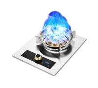 Cuisinière À Gaz 1 Brûleur, 5,2 KW, 9 Cavités, Minuterie Haute Performance, Plan De Travail En Verre Trempé, Kit D'alimentation En Gaz NG/GPL,For Camping En Caravane(NG)