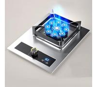 Cuisinière À Gaz 1 Brûleur, 5,2 KW - Fonction Minuterie À Feu Élevé À 9 Cavités, Cuisinière Autoportante En Verre Trempé For Camping En Plein Air, Avec Protection Contre Les Flammes For La Cuisine À D