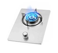 Cuisinière À Gaz 1 Brûleur, Cuisinière À Gaz En Acier Inoxydable Tout Cuivre De 4,2 KW, Brûleur De Table/intégré, Convertible GN/GPL, Avec Protection Contre L'extinction(LPG)