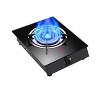 Cuisinière À Gaz 1 Brûleur, Cuisinière À Gaz Portable, Cuisinière De Comptoir De Cuisine 5,0 KW, Support De Casserole En Fonte De Verre Trempé, Avec Protection Contre Les Flammes, For À Domicile(LPG)