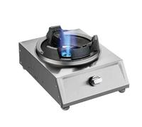 Cuisinière À Gaz 1 Brûleur, Cuisinière Simple À Feu Féroce En Acier Inoxydable 40KW, Cuisinière À Gaz Liquéfiée De Bureau Domestique, Réglable À Plusieurs Vitesses, For À Domicile(Style 1)