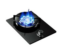 Cuisinière À Gaz 1 Brûleur, Poêle À Frire À Neuf Chambres 5,2 KW, Table De Cuisson En Verre Trempé Avec Protection Anti-extinction, Conversion Gaz GN/GPL(NG)