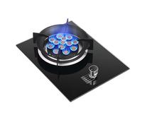 Cuisinière À Gaz 1 Brûleur, Support À Casseroles En Cuivre Moulé En Verre Trempé 7,2 KW, Cuisinière À Conversion Gaz Naturel/gaz Liquéfié, Avec Protection Contre Les Flammes Et Sécurité Enfant(LPG)