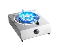 Cuisinière à gaz 1 tête 5,2 kW puissance de feu en acier inoxydable support de pot tout en cuivre four de conversion de gaz liquéfié au gaz naturel avec protection contre l'extinction(LPG)