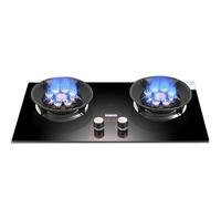 Cuisinière À Gaz 2 Brûleurs, 5,2 KW, 9 Chambres, Flamme Élevée, Cuisson Sur Le Dessus En Verre Trempé Noir, Avec Protection Contre L'extinction, Minuterie, Cuisinière À Conversion Gaz/gaz GPL (Color