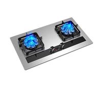 Cuisinière À Gaz 2 Brûleurs 5,2 KW, Minuterie Indépendante Double Face, Panneau En Titane, Support De Casserole En Fonte Avec Protection Contre Les Flammes, Kit GPL/gaz Naturel For Cuisine Domestique(