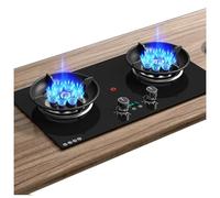 Cuisinière À Gaz 2 Brûleurs Cuisinière À Gaz 17742BTU, Minuterie Indépendante Bilatérale De 180 Minutes, Dispositif De Protection Contre Les Extinctions Accidentelles For La Cuisine À Domicile Camping