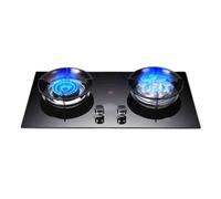 Cuisinière À Gaz 2 Brûleurs, Cuisinière À Gaz De Camping 5,2 KW, Cuisinière À Conversion Gaz/gaz LP, Support À Casseroles En Fonte En Verre Trempé, Avec Protection Contre Les Flammes, For À Domicile(L