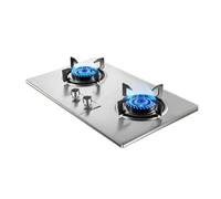 Cuisinière À Gaz 2 Brûleurs, Cuisinière De Comptoir À Anneau De Feu 5,2 Kw, Kit De Source Gaz NG/GPL,avec Protection Contre L'extinction Et Bouton Réglable(NG)