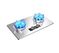 Cuisinière À Gaz 2 Brûleurs, Cuisinière En Cuivre Moulé En Acier Inoxydable, Cuisinière À Convertisseur GN/GPL, Cuisinière De Table/encastrée Avec Protection Contre L'extinction Et Minuterie(NG)